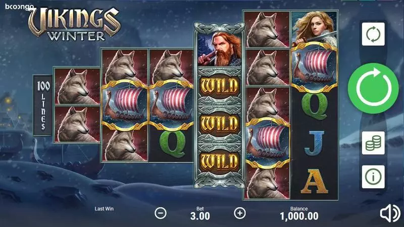 Play Vikings Winter Slot Main Screen Reels