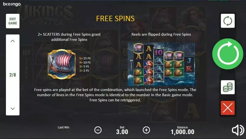 Play Vikings Winter Slot Free Spins Feature