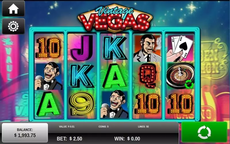 Play Vintage Vegas Slot Introduction Screen
