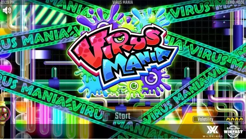 Play Virus Mania Slot Introduction Screen
