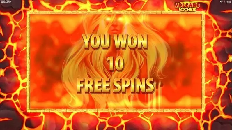 Play Volcano Riches Slot Winning Screenshot