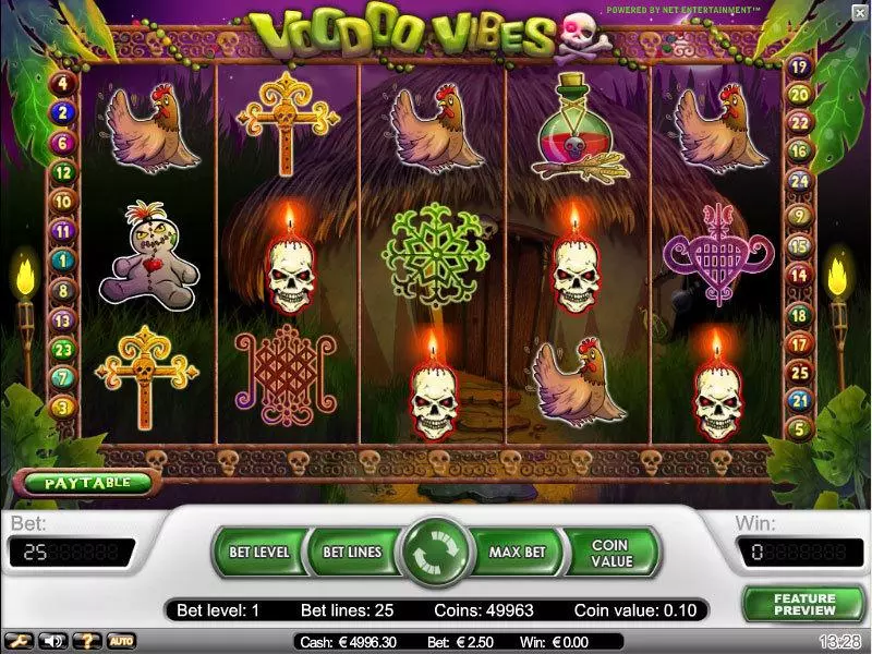 Play Voodoo Vibes Slot Main Screen Reels