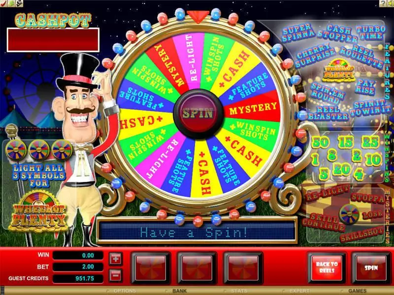 Play Wheel of Plenty Slot Bonus 1