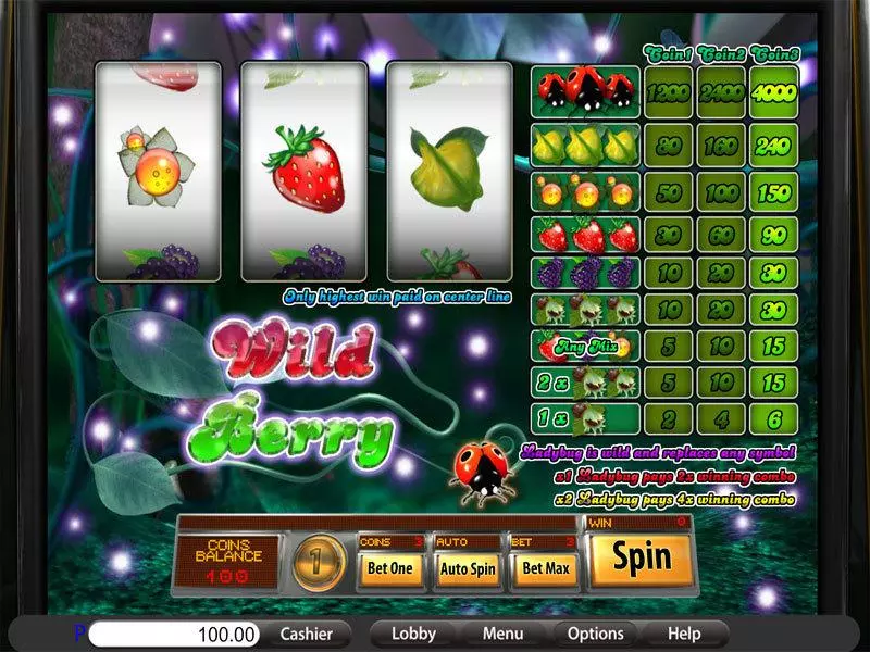 Play Wild Berry Classic Slot Main Screen Reels