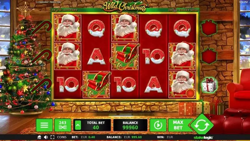 Play Wild Christmas Slot Main Screen Reels