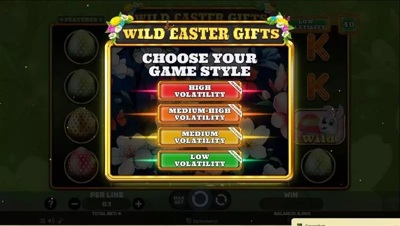Play Wild Easter Gifts Slot Introduction Screen