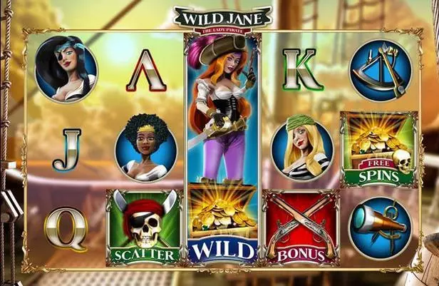 Play Wild Jane, the Lady Pirate Slot Main Screen Reels