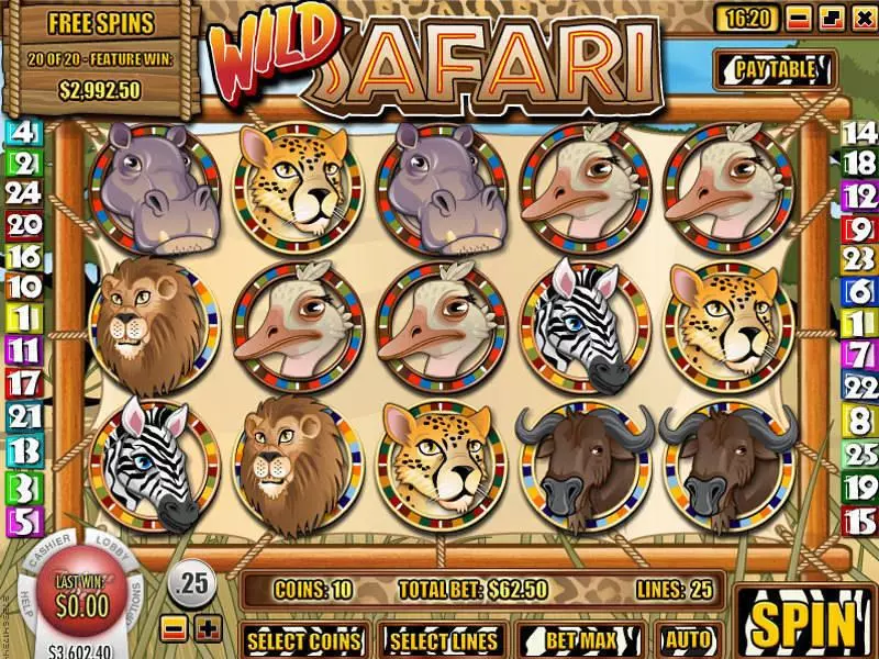 Play Wild Safari Slot Bonus 2