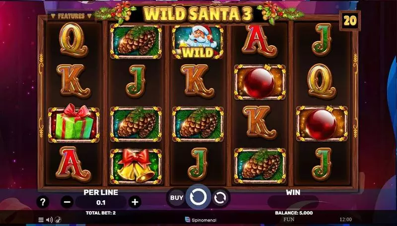 Play Wild Santa 3 Slot Main Screen Reels