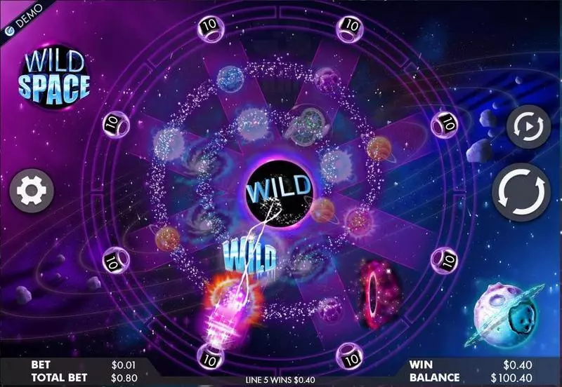 Play Wild Space Slot Main Screen Reels