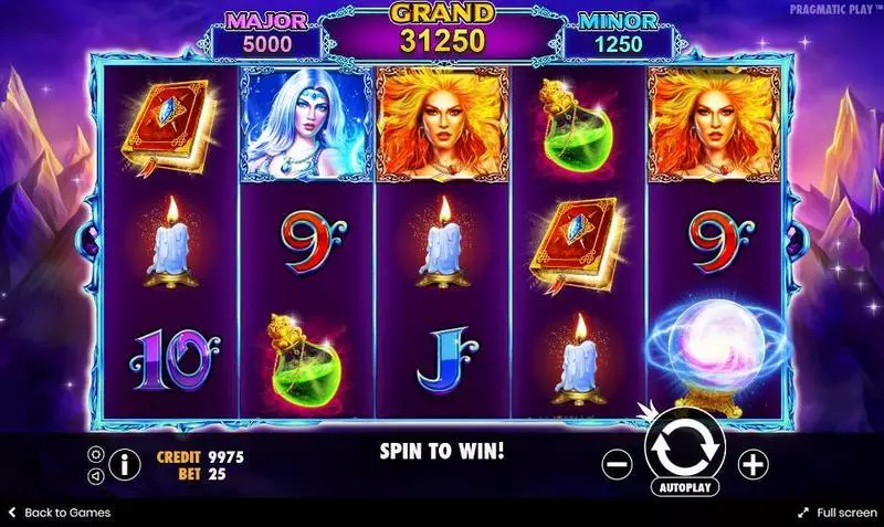 Play Wild Spells Slot Introduction Screen
