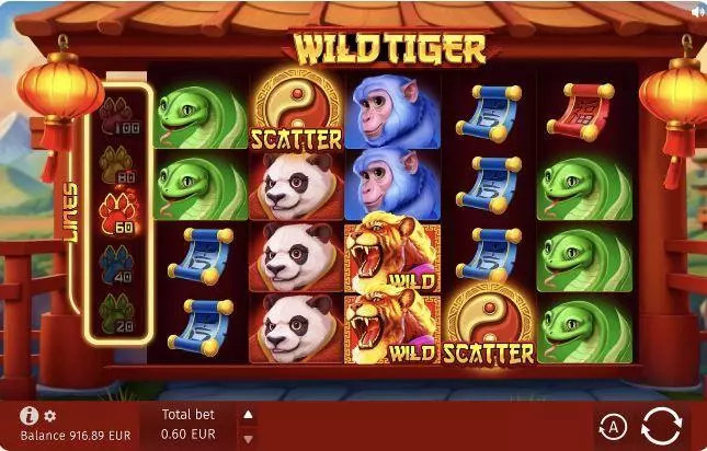 Play Wild Tiger Slot Main Screen Reels