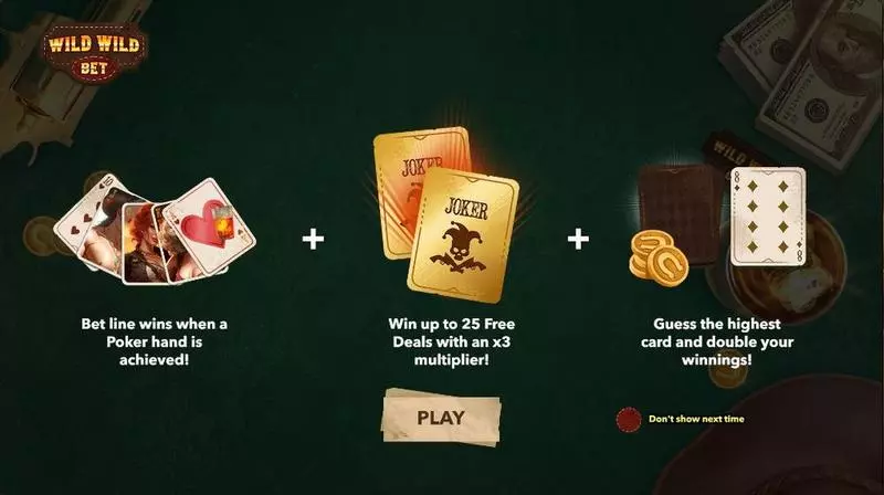 Play Wild Wild Bet Slot Introduction Screen