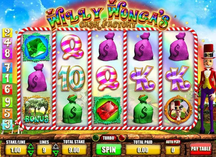 Play Willy Wonga's Cash Factory Slot Main Screen Reels