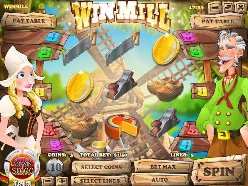 Play Win Mill Slot Main Screen Reels