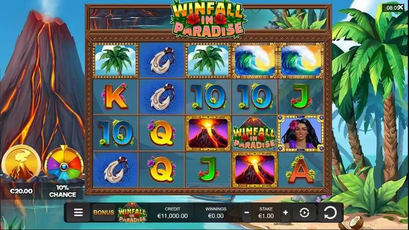 Play Winfall in Paradise Slot Main Screen Reels