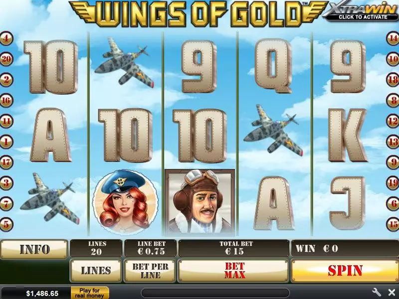 Play Wings of Gold Slot Main Screen Reels