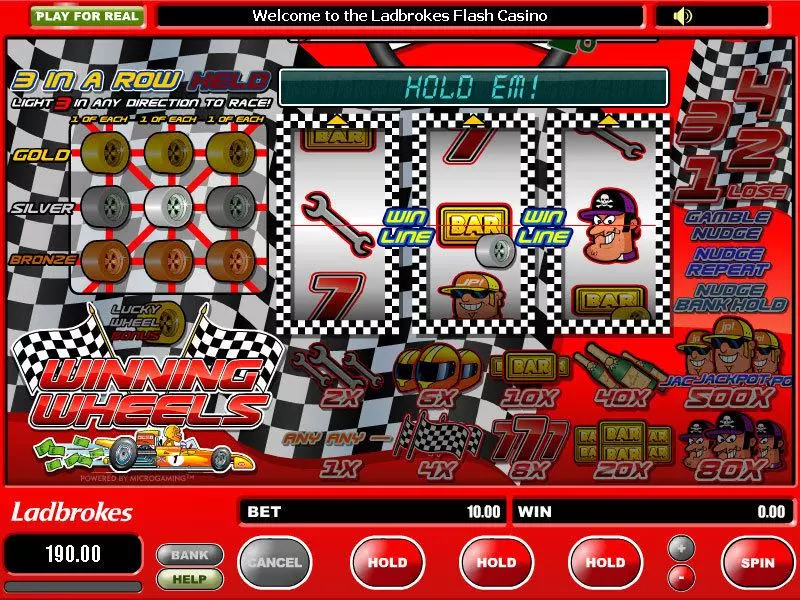 Play Winning Wheels Slot Main Screen Reels