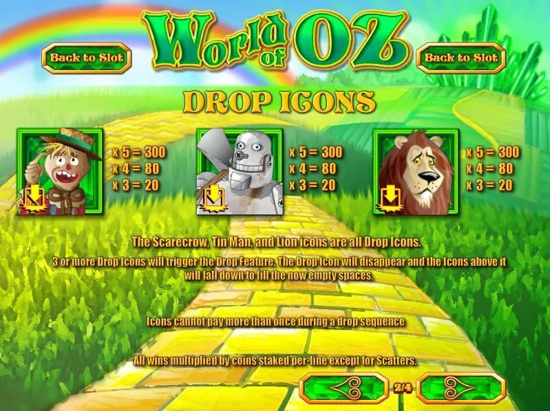 Play World of Oz Slot Info and Rules