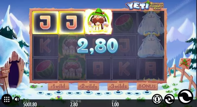 Play Yeti - Battle of Greenhat Peak Slot Gamble Winnings