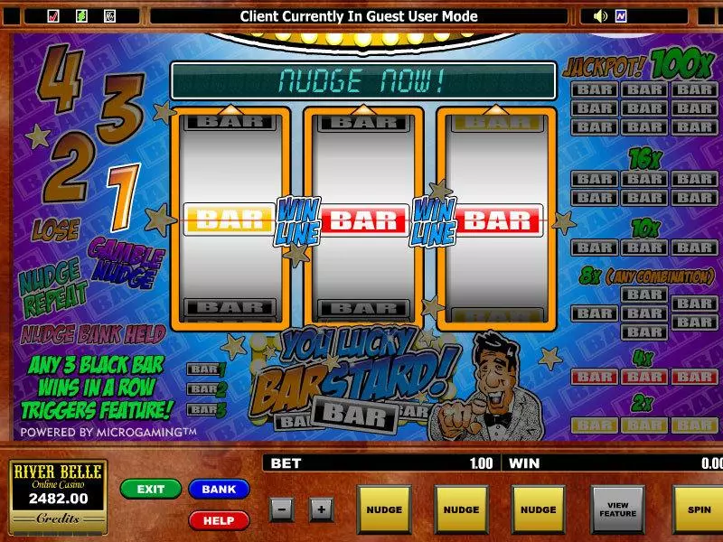Play You Lucky Barstard Slot Main Screen Reels