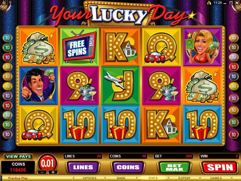 Play Your Lucky Day Slot Main Screen Reels