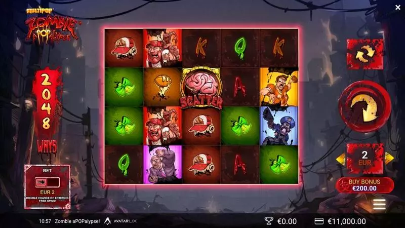 Play Zombie aPOPalypse Slot Main Screen Reels