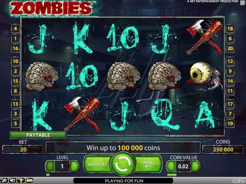 Play Zombies Slot Main Screen Reels